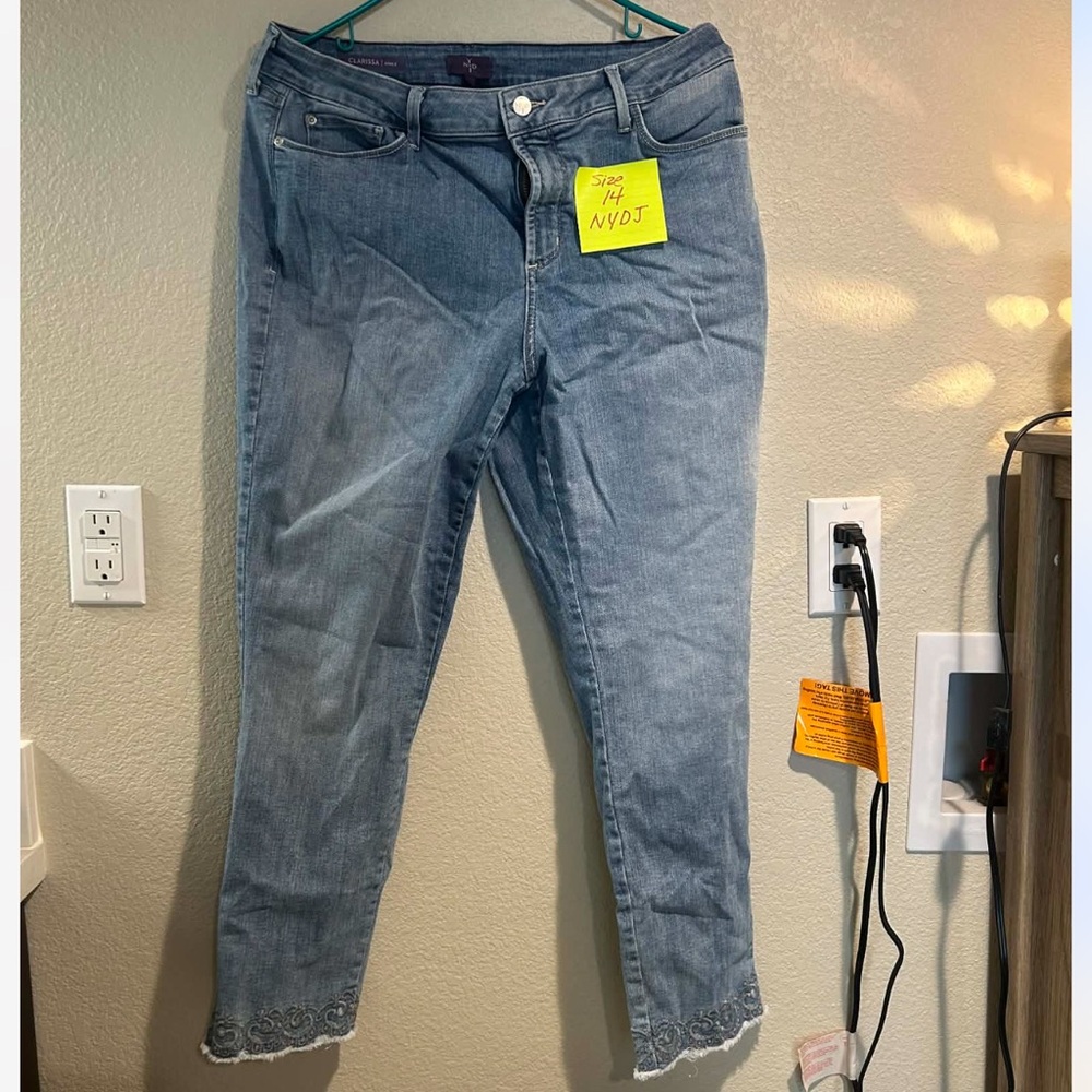 NYDJ Light Blue Straight Leg Jeans